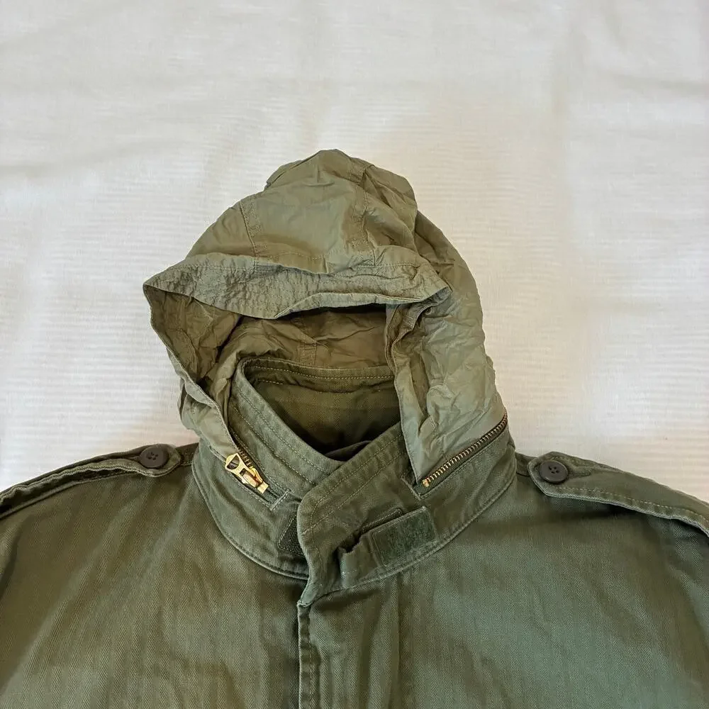 Polo Ralph Lauren M-65 Cotton Herringbone Field Jacket Mens XL Olive Drab